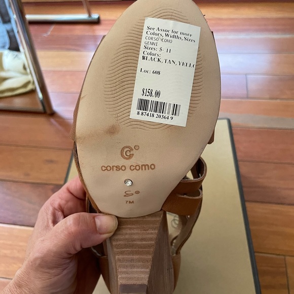 Corso Como Genni Tan summer shoe size 7 - Picture 3 of 5